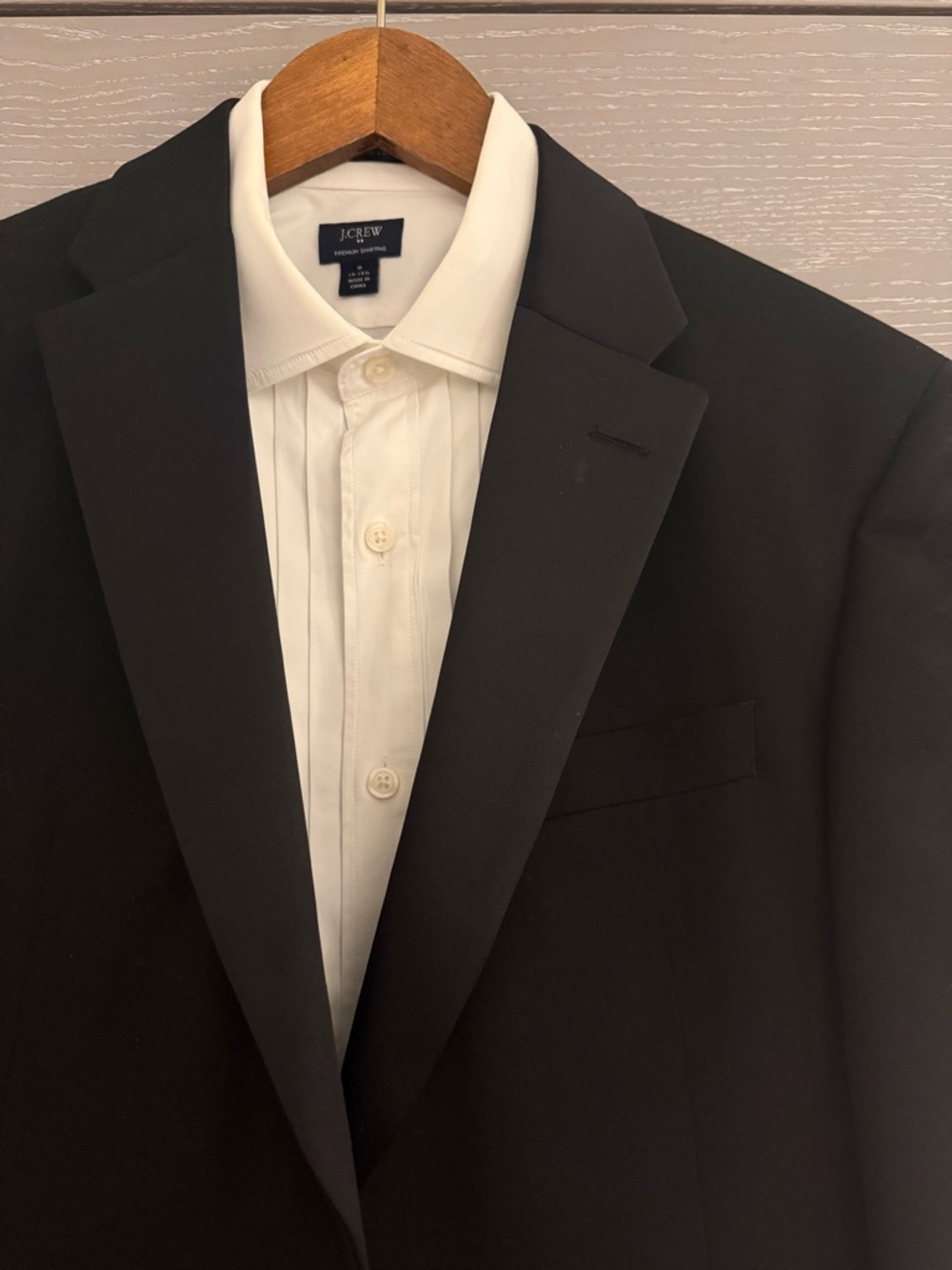 Tommy Hilfiger tuxedo 100% wool with J. Crew White Dress Shirt